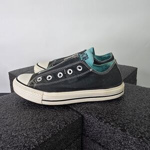 Converse Shoe Chuck Taylor All Star Women's 6 Zip Low Top Black Teal